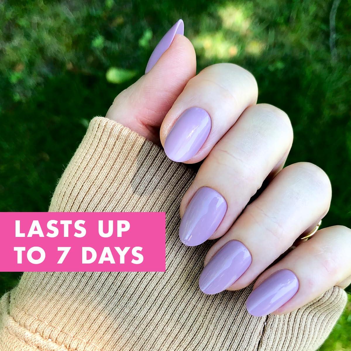 imageOlive ampamp June Classic Super Stick Mani Press On Nails Short Round No Glue Needed 32 Tab Nails in 16 Sizes NonToxic Tabs Easy OnOff NonDamaging Realest Look 7Day Wear Rink Pastel BluePrairie