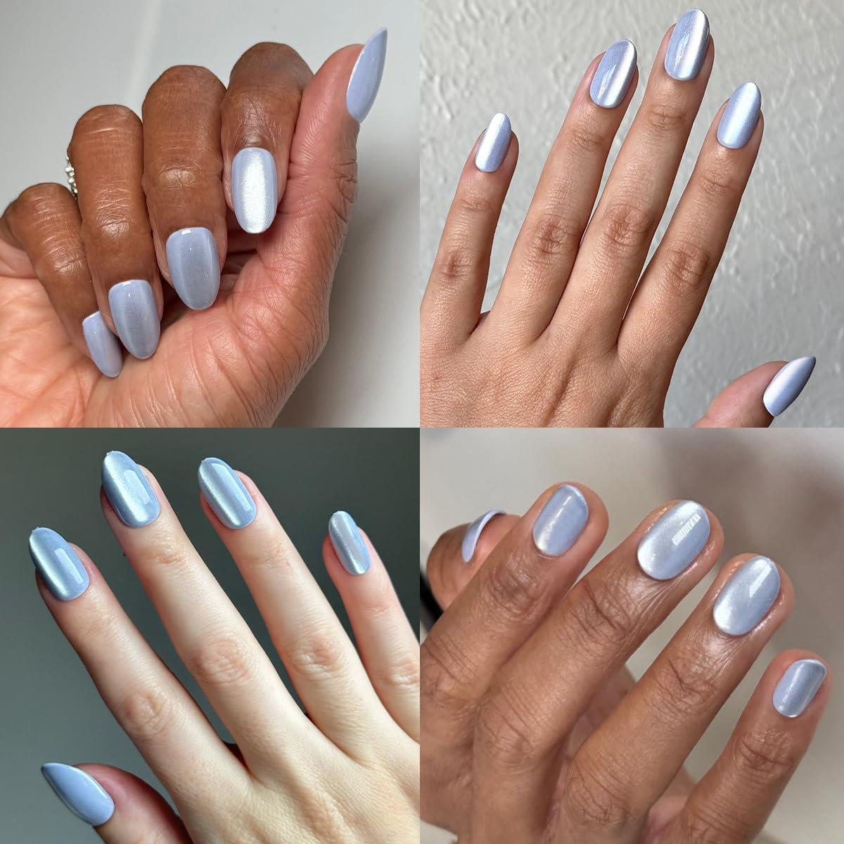 imageOlive ampamp June Effects Super Stick Mani Press On Nails Extra Short Squoval No Glue Needed 32 Tab Nails in 16 Sizes NonToxic Tabs Easy OnOff NonDamaging Real Look 7Day Wear Fairy VelvetBP Velvet