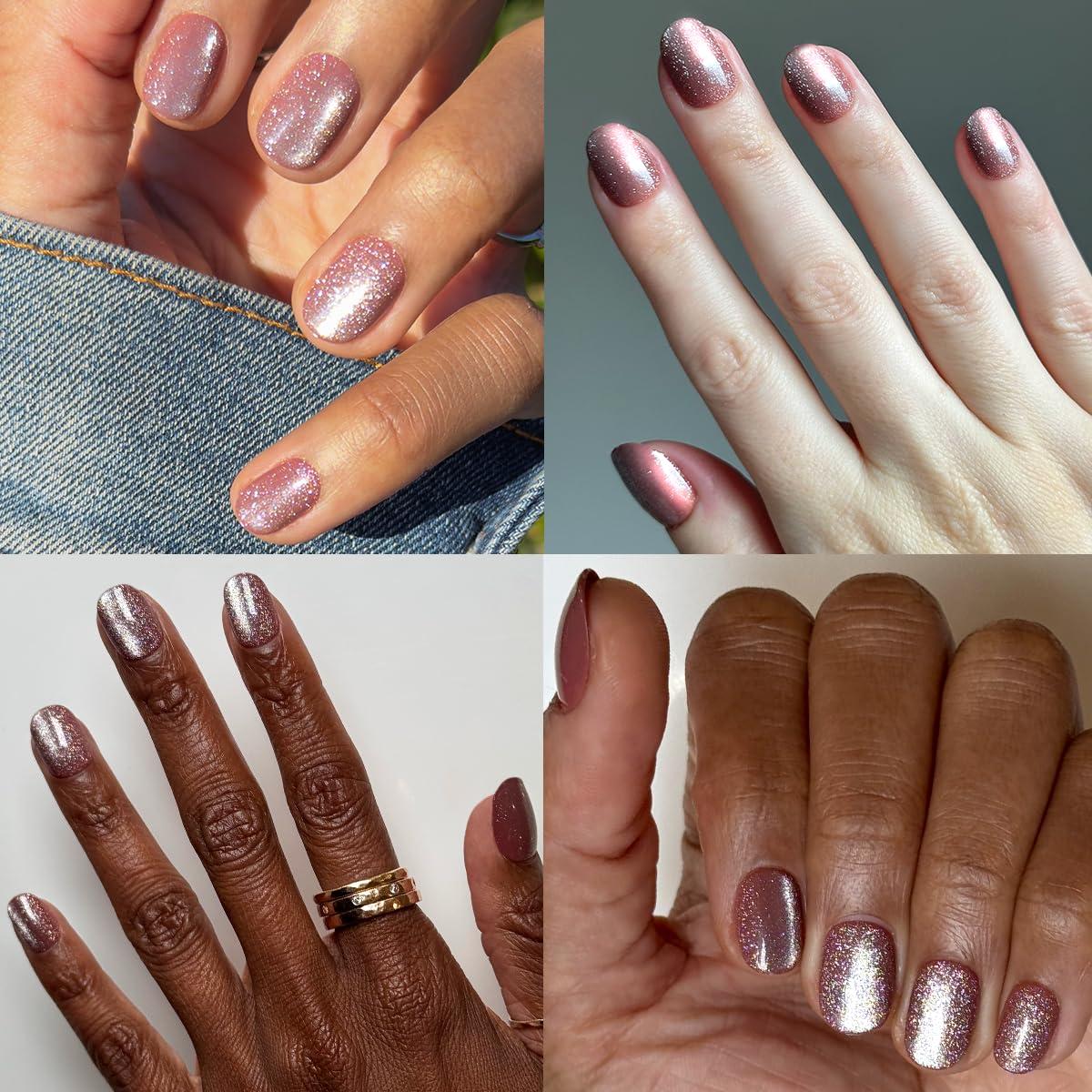 imageOlive ampamp June Effects Super Stick Mani Press On Nails Extra Short Squoval No Glue Needed 32 Tab Nails in 16 Sizes NonToxic Tabs Easy OnOff NonDamaging Real Look 7Day Wear Fairy VelvetShacket Velvet