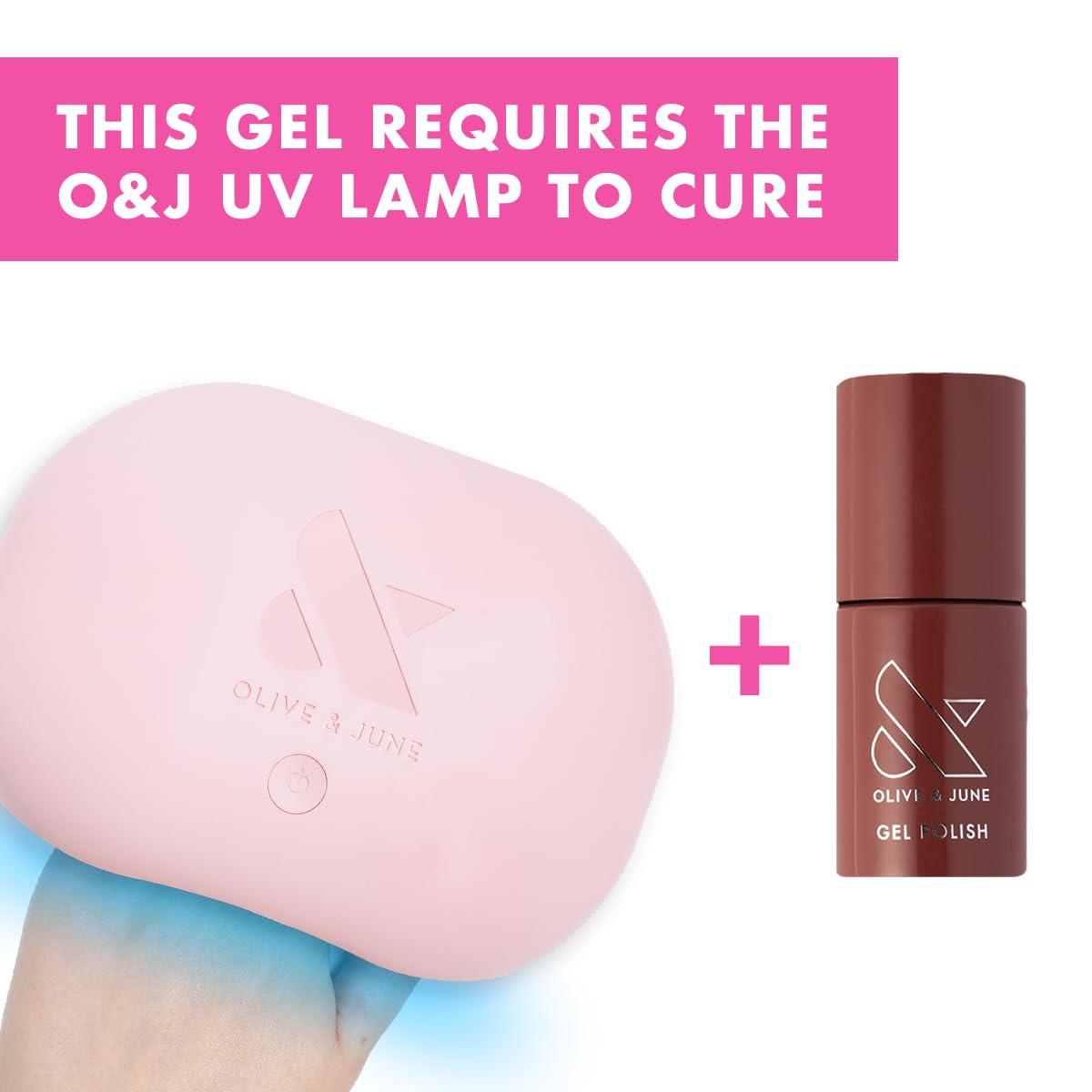 imageOlive ampamp June Gel Polish UV LED Nail Lamp Needed Long Lasting Formula Up to 21 Days of Wear DamageFree Removal SalonQuality Manicure Pedicure at Home Atlas Pearly WhiteJJ