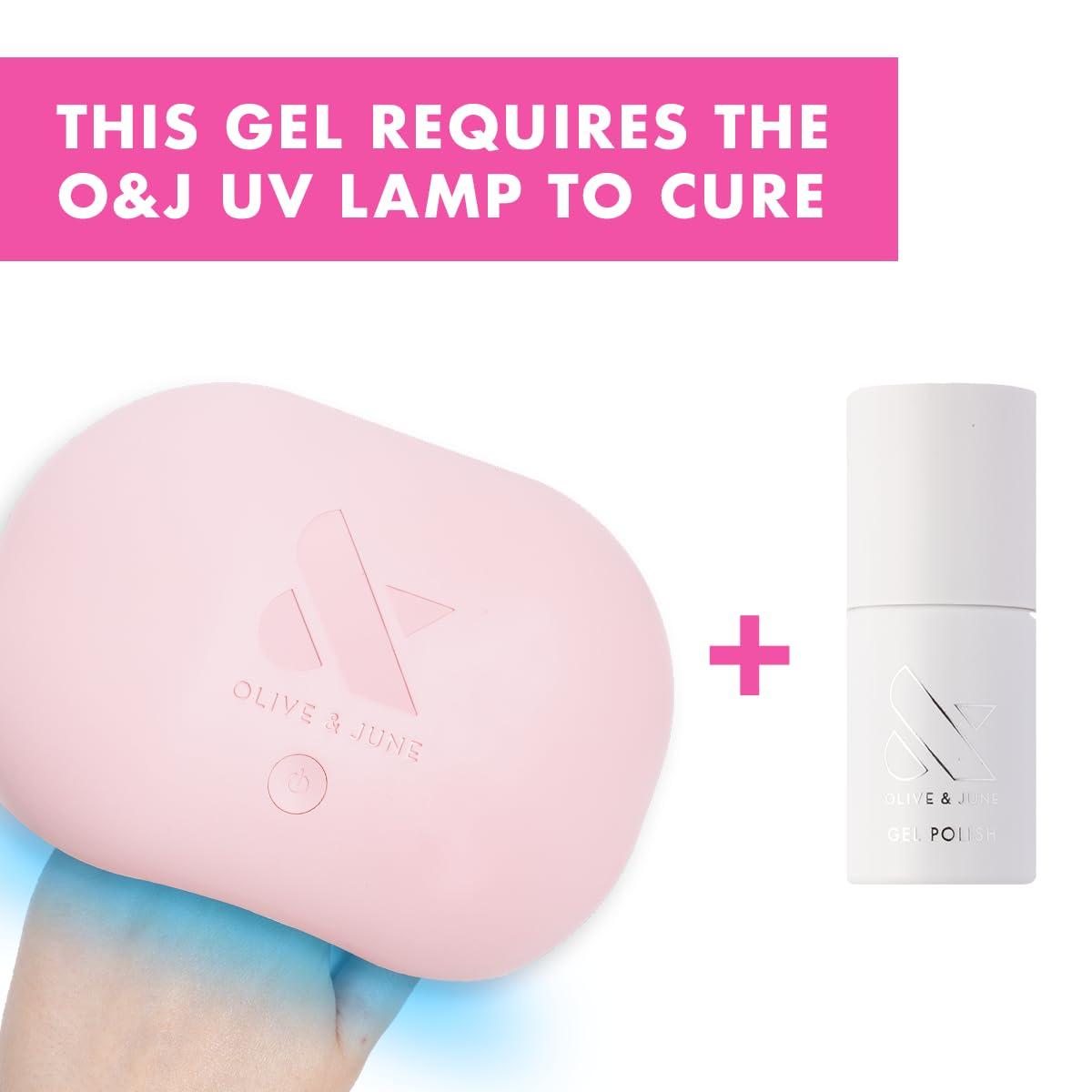 imageOlive ampamp June Gel Polish UV LED Nail Lamp Needed Long Lasting Formula Up to 21 Days of Wear DamageFree Removal SalonQuality Manicure Pedicure at Home Atlas Pearly WhiteHD