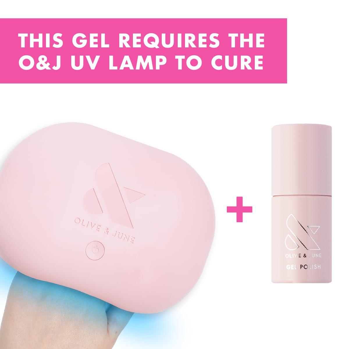 imageOlive ampamp June Gel Polish UV LED Nail Lamp Needed Long Lasting Formula Up to 21 Days of Wear DamageFree Removal SalonQuality Manicure Pedicure at Home Atlas Pearly WhiteCCT