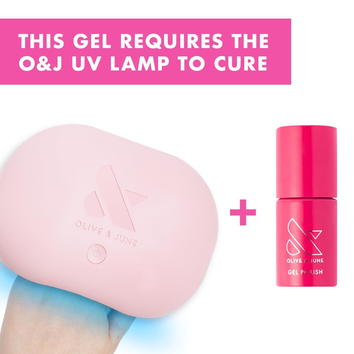 imageOlive ampamp June Gel Polish UV LED Nail Lamp Needed Long Lasting Formula Up to 21 Days of Wear DamageFree Removal SalonQuality Manicure Pedicure at Home Atlas Pearly WhiteXOXO