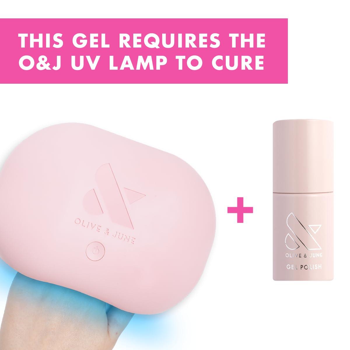 imageOlive ampamp June Gel Polish UV LED Nail Lamp Needed Long Lasting Formula Up to 21 Days of Wear DamageFree Removal SalonQuality Manicure Pedicure at Home Atlas Pearly WhiteGH