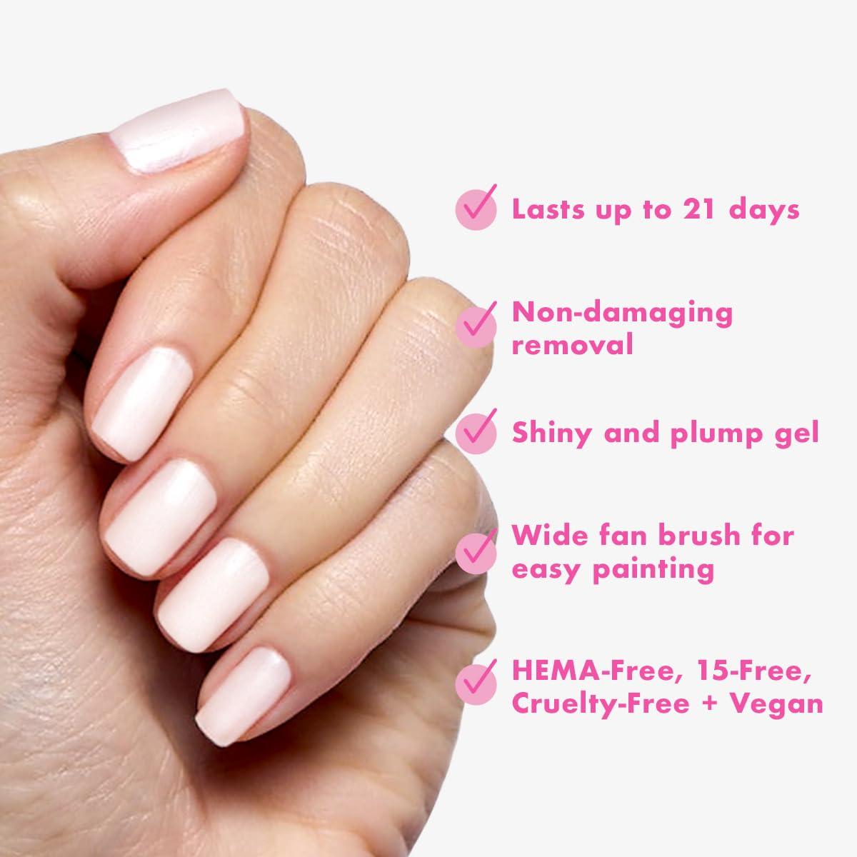 imageOlive ampamp June Gel Polish UV LED Nail Lamp Needed Long Lasting Formula Up to 21 Days of Wear DamageFree Removal SalonQuality Manicure Pedicure at Home Atlas Pearly WhiteAtlas