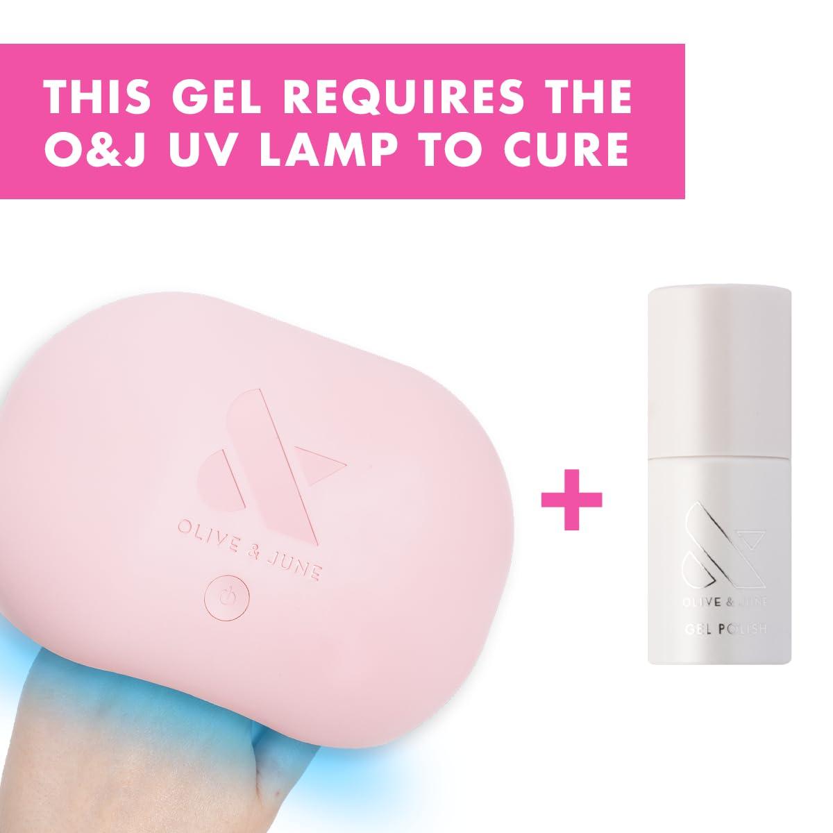 imageOlive ampamp June Gel Polish UV LED Nail Lamp Needed Long Lasting Formula Up to 21 Days of Wear DamageFree Removal SalonQuality Manicure Pedicure at Home Atlas Pearly WhiteAtlas