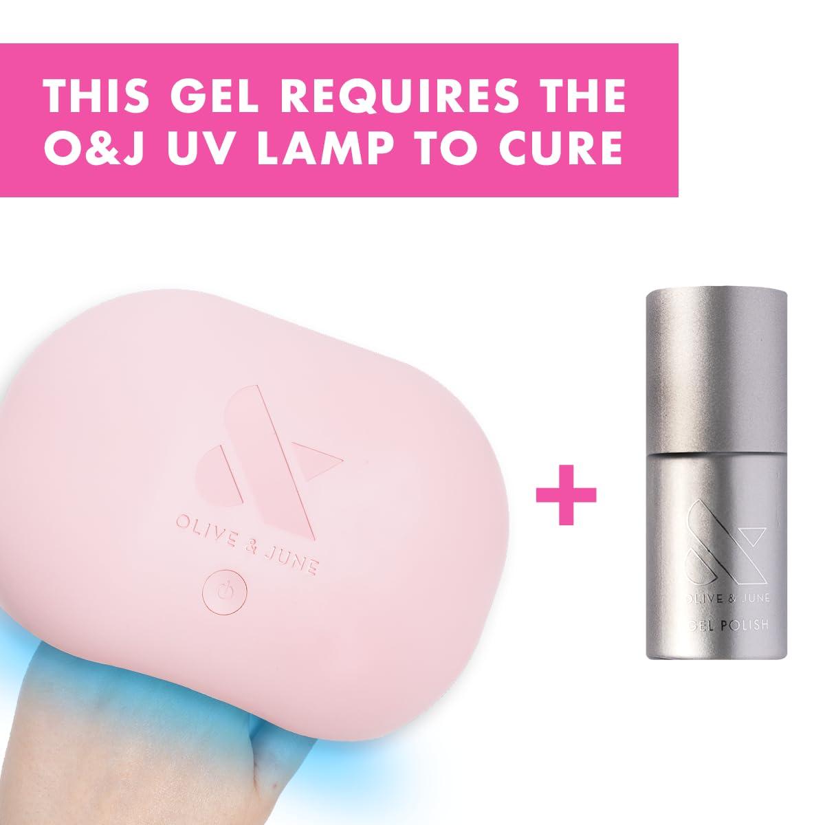 imageOlive ampamp June Gel Polish UV LED Nail Lamp Needed Long Lasting Formula Up to 21 Days of Wear DamageFree Removal SalonQuality Manicure Pedicure at Home Atlas Pearly WhiteCosmic Silver