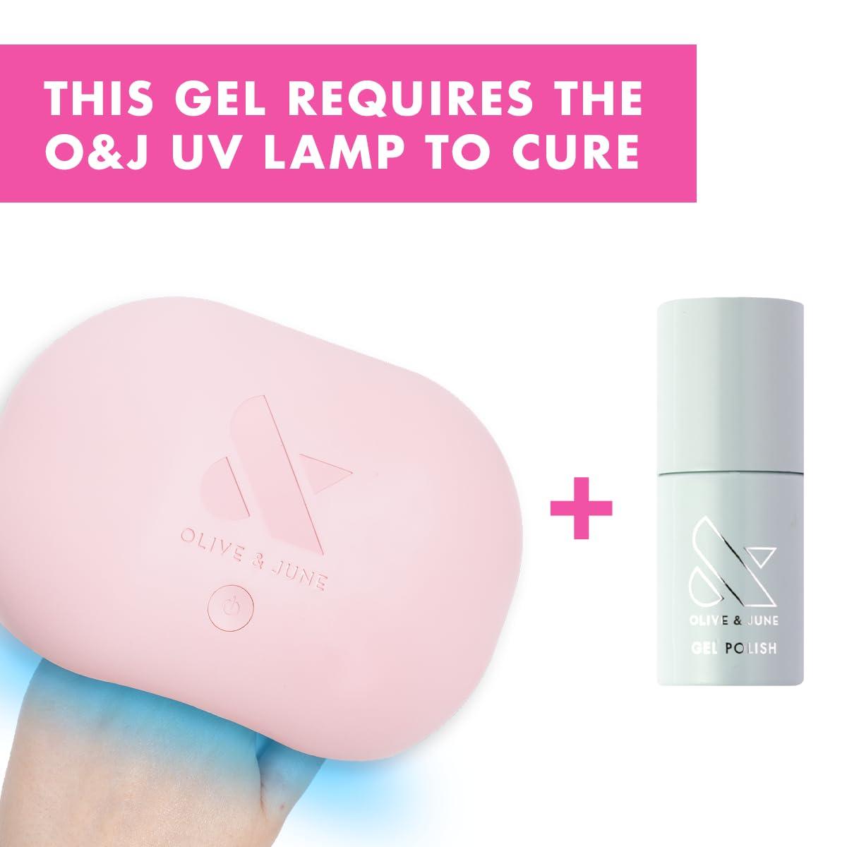 imageOlive ampamp June Gel Polish UV LED Nail Lamp Needed Long Lasting Formula Up to 21 Days of Wear DamageFree Removal SalonQuality Manicure Pedicure at Home GH Baby PinkKMC