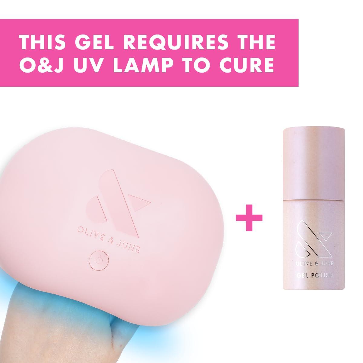 imageOlive ampamp June Gel Polish UV LED Nail Lamp Needed Long Lasting Formula Up to 21 Days of Wear DamageFree Removal SalonQuality Manicure Pedicure at Home Atlas Pearly WhitePink Goldfish