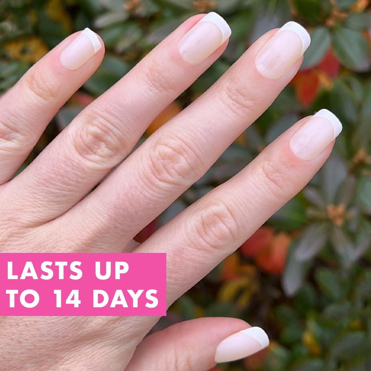 imageOlive ampamp June Instant Mani Press On Nails Glue 42 Fake Nails 21 Sizes NonToxic LongLasting Recycled Materials Realistic LookClassic French