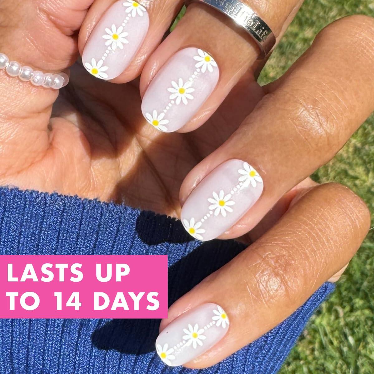 imageOlive ampamp June Instant Mani Press On Nails Glue 42 Fake Nails 21 Sizes NonToxic LongLasting Recycled Materials Realistic LookDaisy Chain