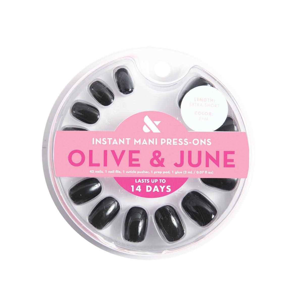 imageOlive ampamp June Instant Mani Press On Nails Glue 42 Fake Nails 21 Sizes NonToxic LongLasting Recycled Materials Realistic LookEM
