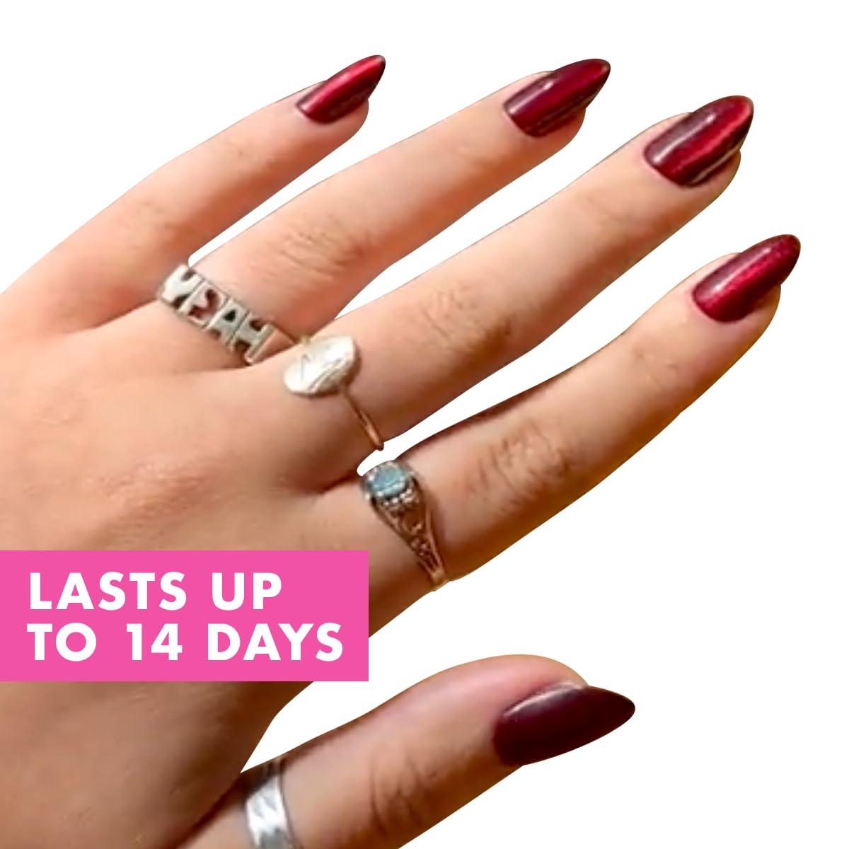 imageOlive ampamp June Instant Mani Press On Nails Glue 42 Fake Nails 21 Sizes NonToxic LongLasting Recycled Materials Realistic LookObsessed Velvet