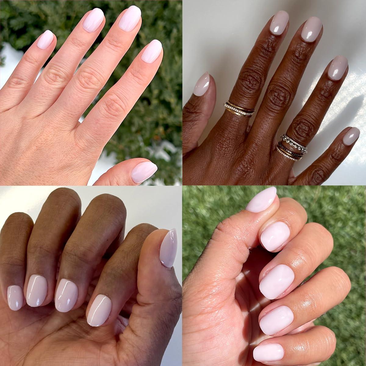 imageOlive ampamp June Instant Mani Press On Nails Glue 42 Fake Nails 21 Sizes NonToxic LongLasting Recycled Materials Realistic LookStrawberry Scone