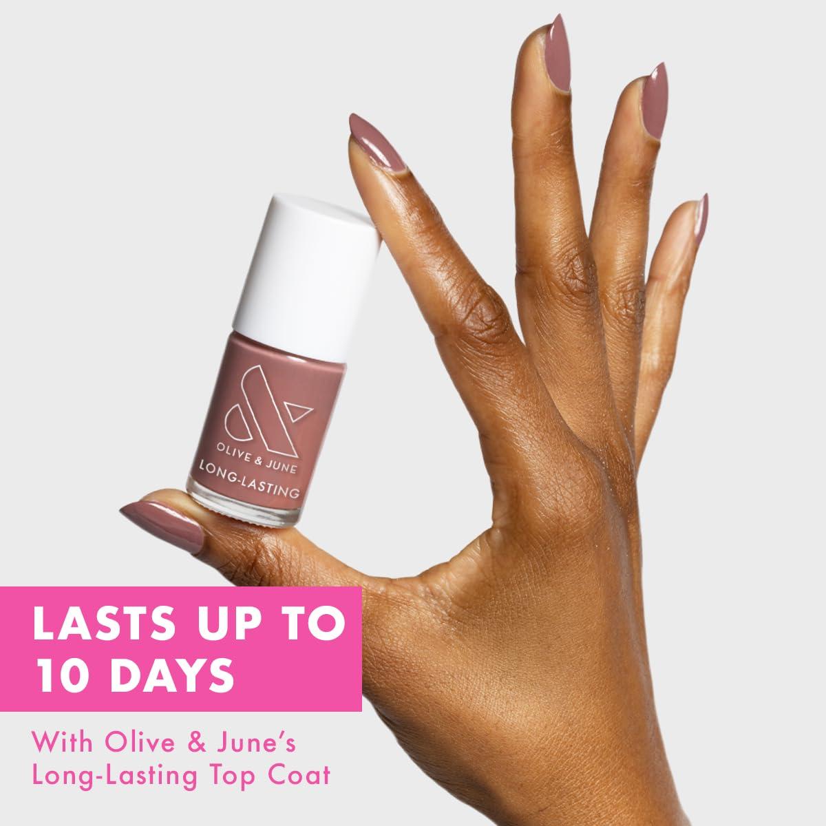imageOlive ampamp June Long Lasting Nail Polish GelLike Finish No Lamp Needed Lasts up to 10 days SalonQuality Color at Home 15Free Vegan CrueltyFree ChipResistant Shine Social Studies Gunmetal BlueShacket