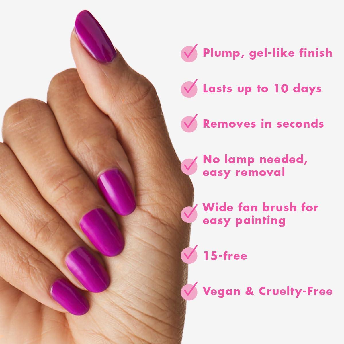 imageOlive ampamp June Long Lasting Nail Polish GelLike Finish No Lamp Needed Lasts up to 10 days SalonQuality Color at Home 15Free Vegan CrueltyFree ChipResistant Shine Social Studies Gunmetal BlueGrape Soda