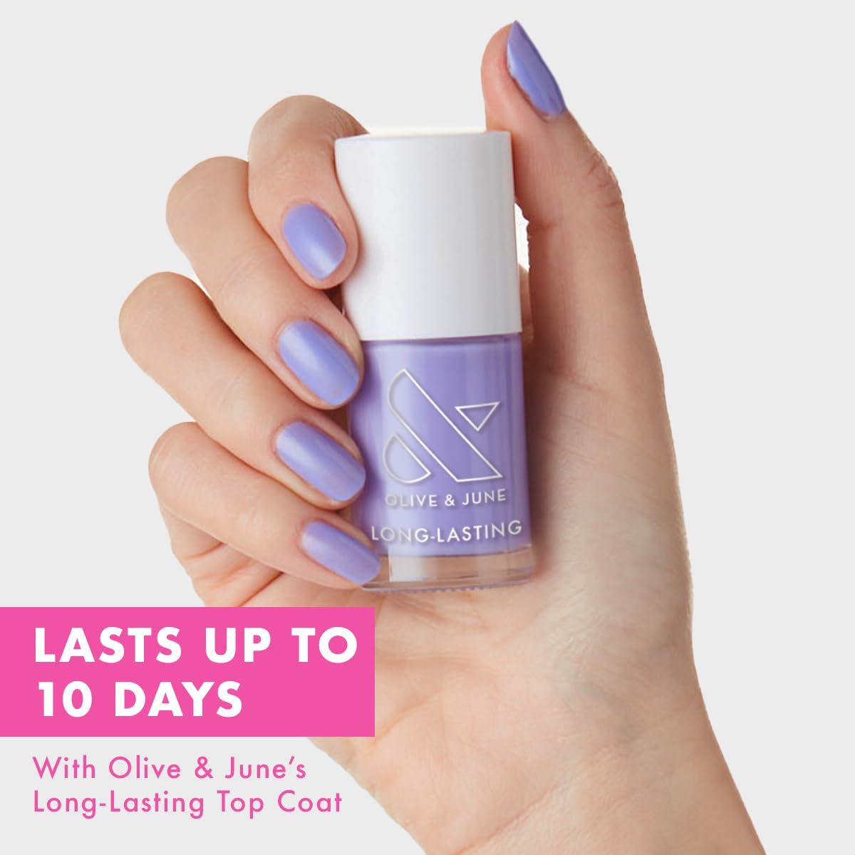 imageOlive ampamp June Long Lasting Nail Polish GelLike Finish No Lamp Needed Lasts up to 10 days SalonQuality Color at Home 15Free Vegan CrueltyFree ChipResistant Shine Social Studies Gunmetal BlueBold Unshaken