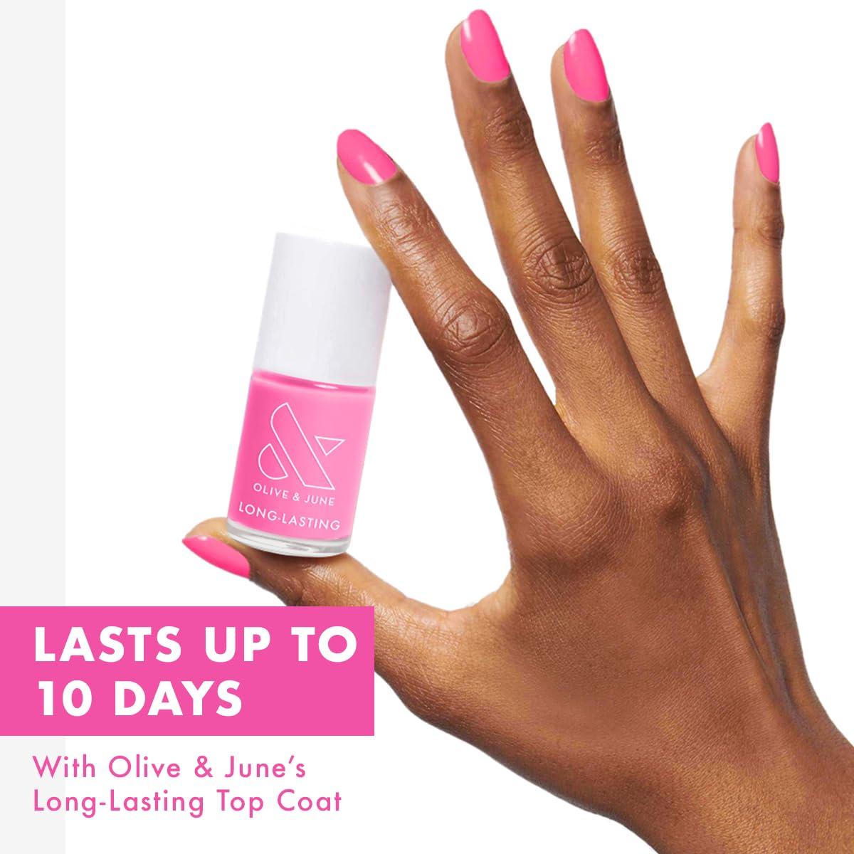 imageOlive ampamp June Long Lasting Nail Polish GelLike Finish No Lamp Needed Lasts up to 10 days SalonQuality Color at Home 15Free Vegan CrueltyFree ChipResistant Shine Social Studies Gunmetal BlueGrateful Kind