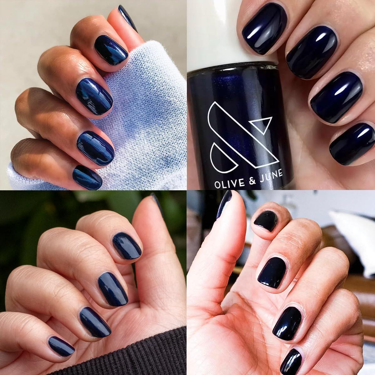 imageOlive ampamp June Long Lasting Nail Polish GelLike Finish No Lamp Needed Lasts up to 10 days SalonQuality Color at Home 15Free Vegan CrueltyFree ChipResistant Shine Social Studies Gunmetal BlueHJ