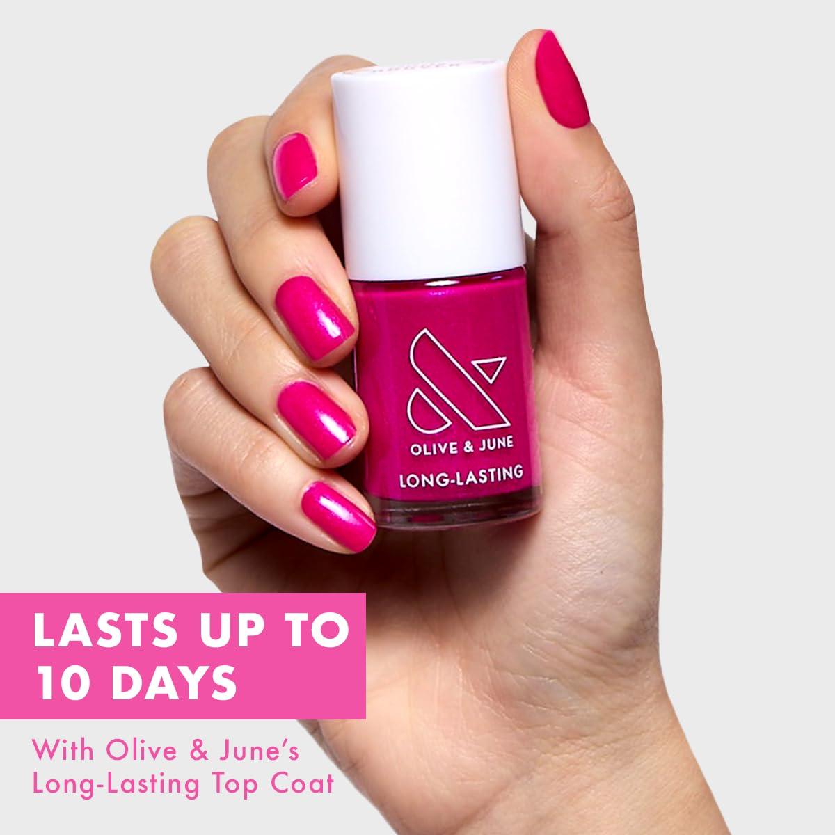 imageOlive ampamp June Long Lasting Nail Polish GelLike Finish No Lamp Needed Lasts up to 10 days SalonQuality Color at Home 15Free Vegan CrueltyFree ChipResistant Shine Social Studies Gunmetal BlueLily Blooms
