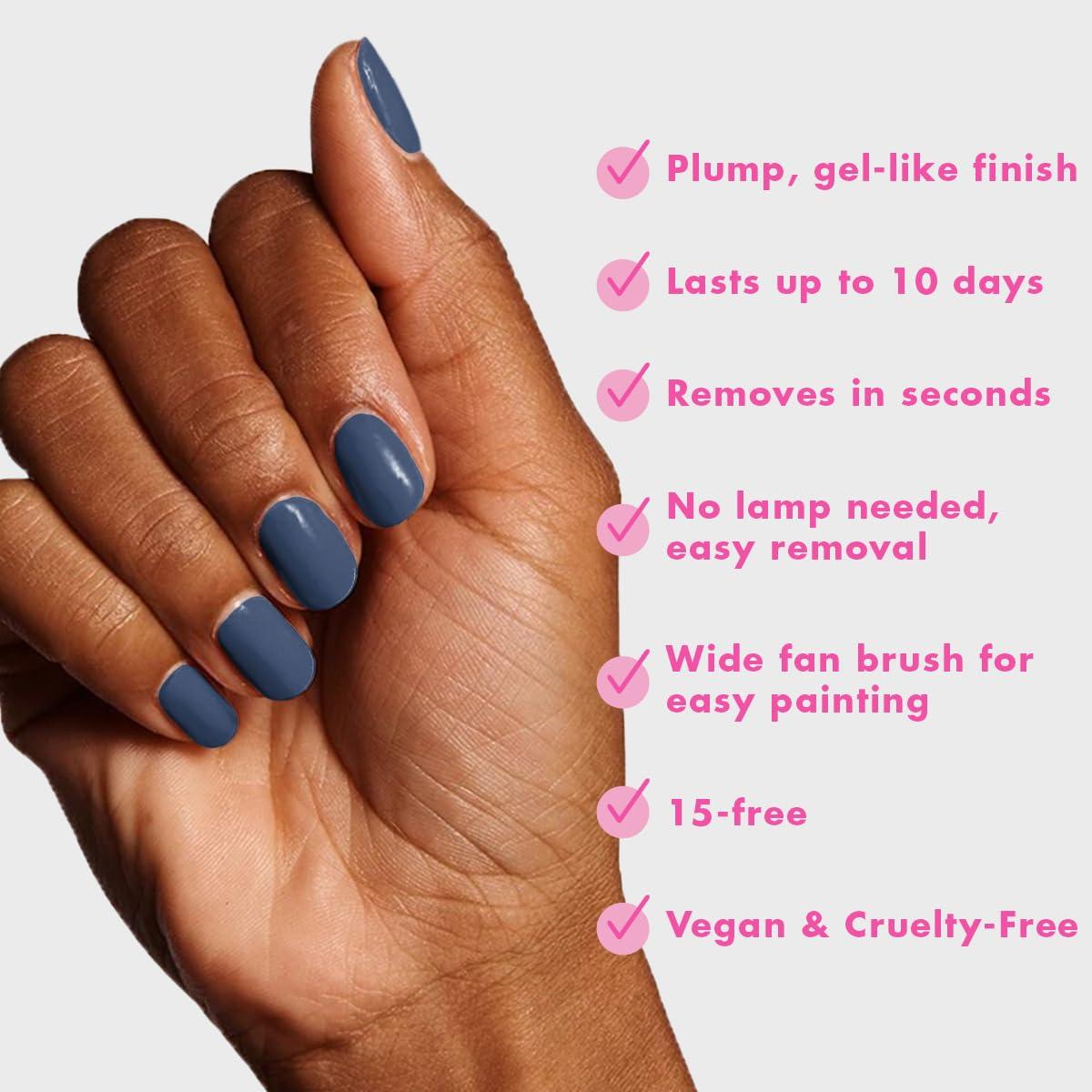 imageOlive ampamp June Long Lasting Nail Polish GelLike Finish No Lamp Needed Lasts up to 10 days SalonQuality Color at Home 15Free Vegan CrueltyFree ChipResistant Shine Social Studies Gunmetal BlueSocial Studies