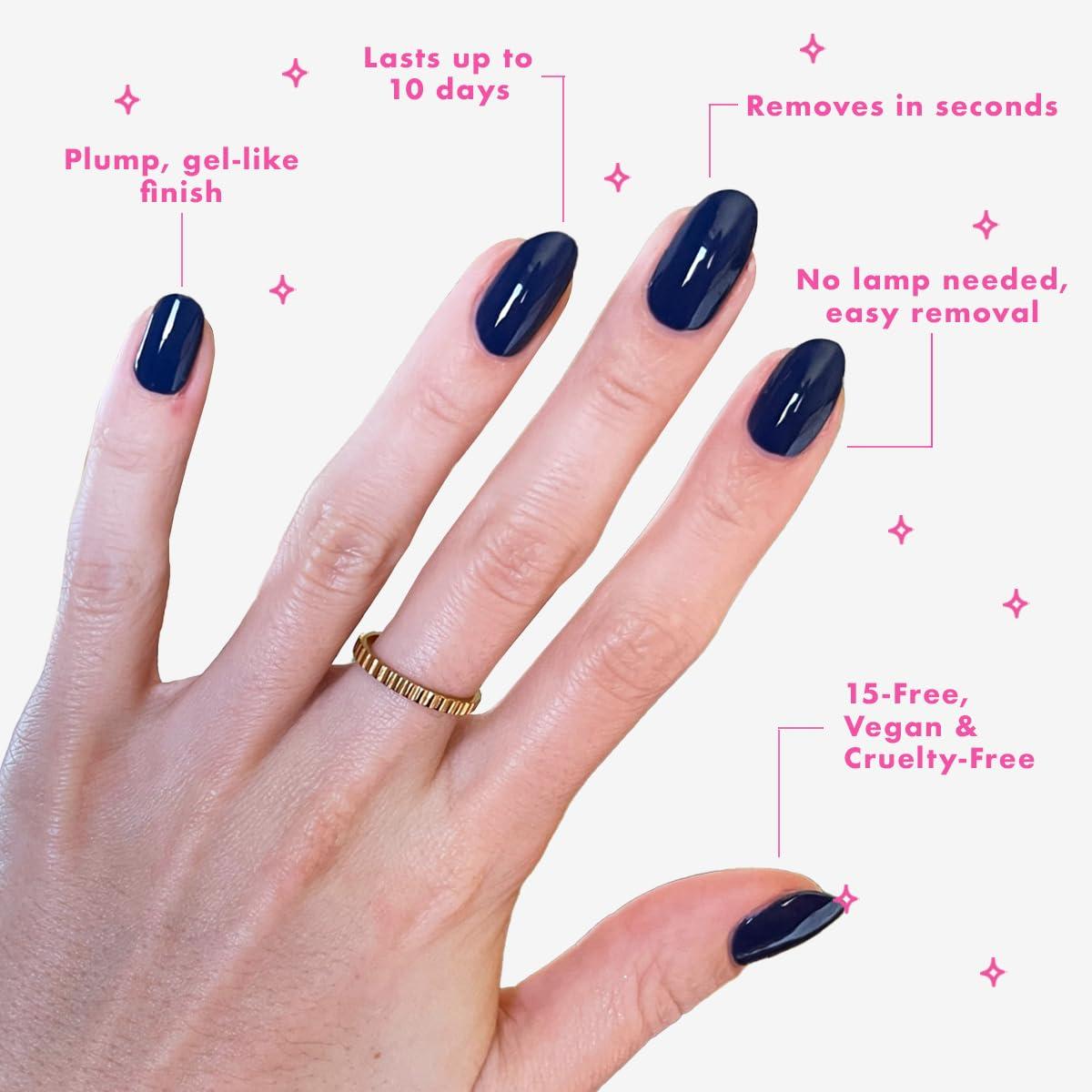 imageOlive ampamp June Long Lasting Nail Polish GelLike Finish No Lamp Needed Lasts up to 10 days SalonQuality Color at Home 15Free Vegan CrueltyFree ChipResistant Shine Social Studies Gunmetal BlueAck a shark