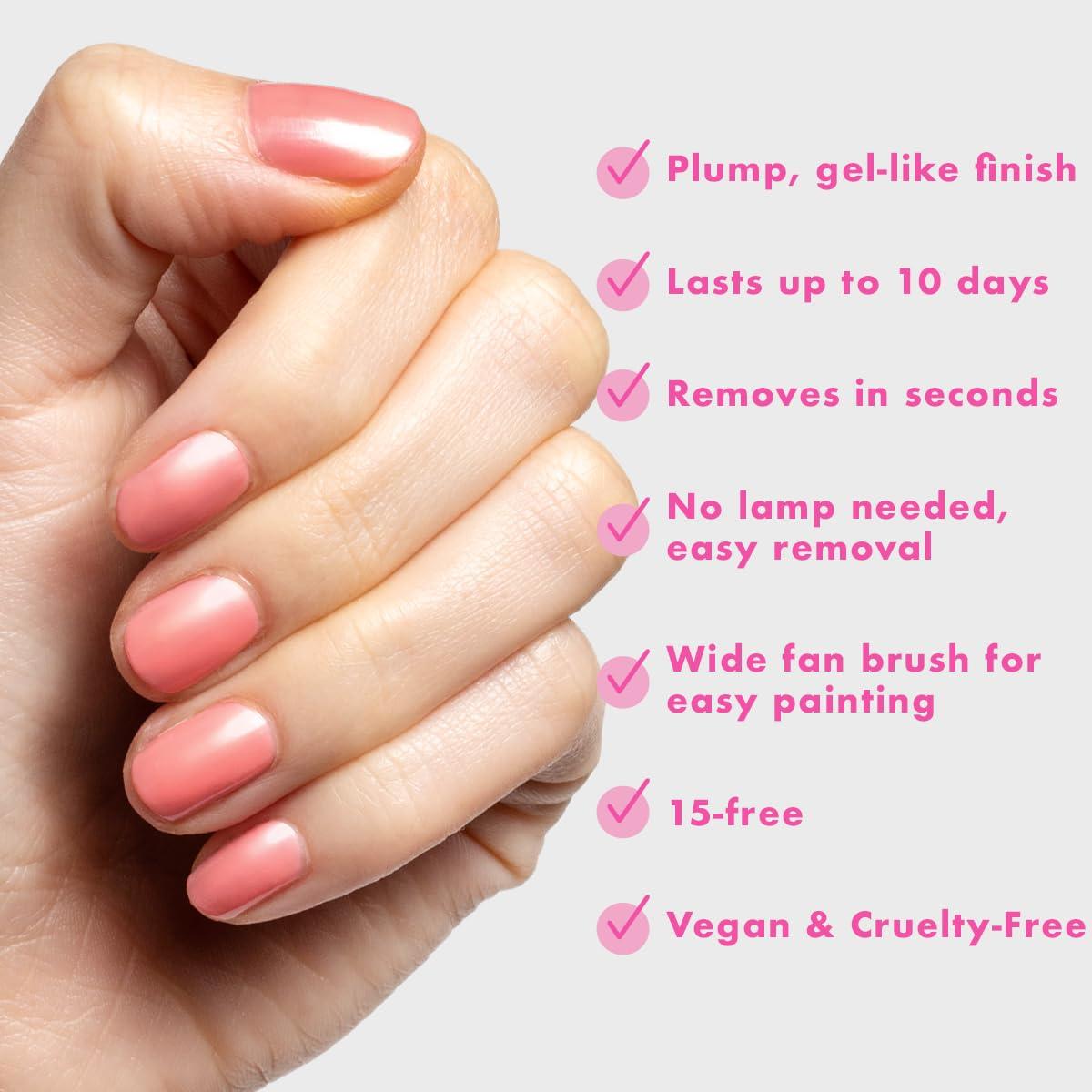 imageOlive ampamp June Long Lasting Nail Polish GelLike Finish No Lamp Needed Lasts up to 10 days SalonQuality Color at Home 15Free Vegan CrueltyFree ChipResistant Shine Social Studies Gunmetal BluePapaya Gloss