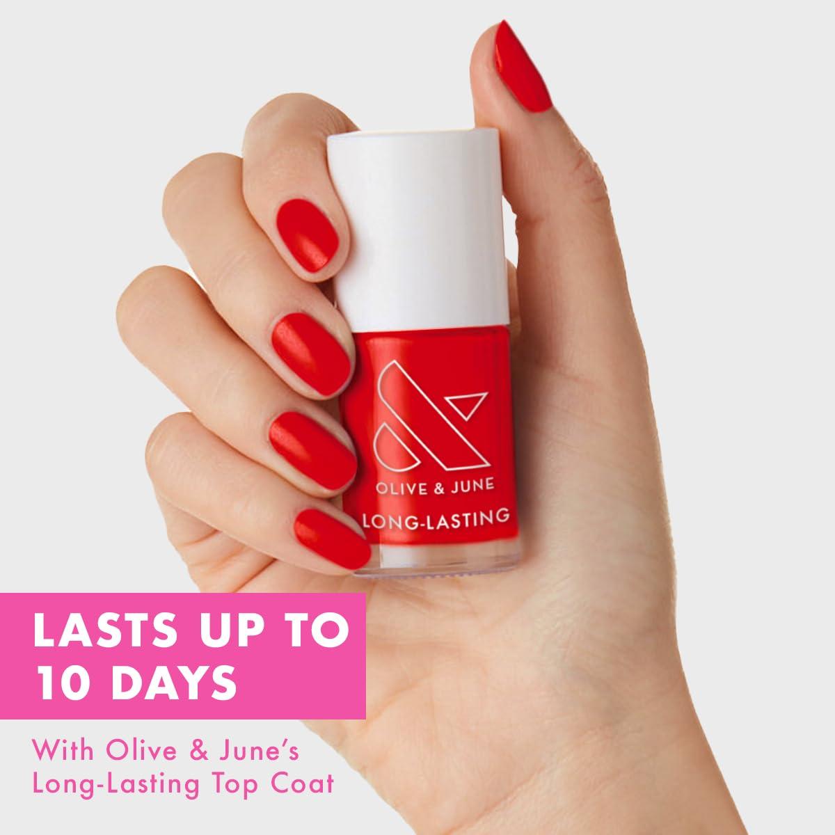 imageOlive ampamp June Long Lasting Nail Polish GelLike Finish No Lamp Needed Lasts up to 10 days SalonQuality Color at Home 15Free Vegan CrueltyFree ChipResistant Shine Social Studies Gunmetal BlueCV