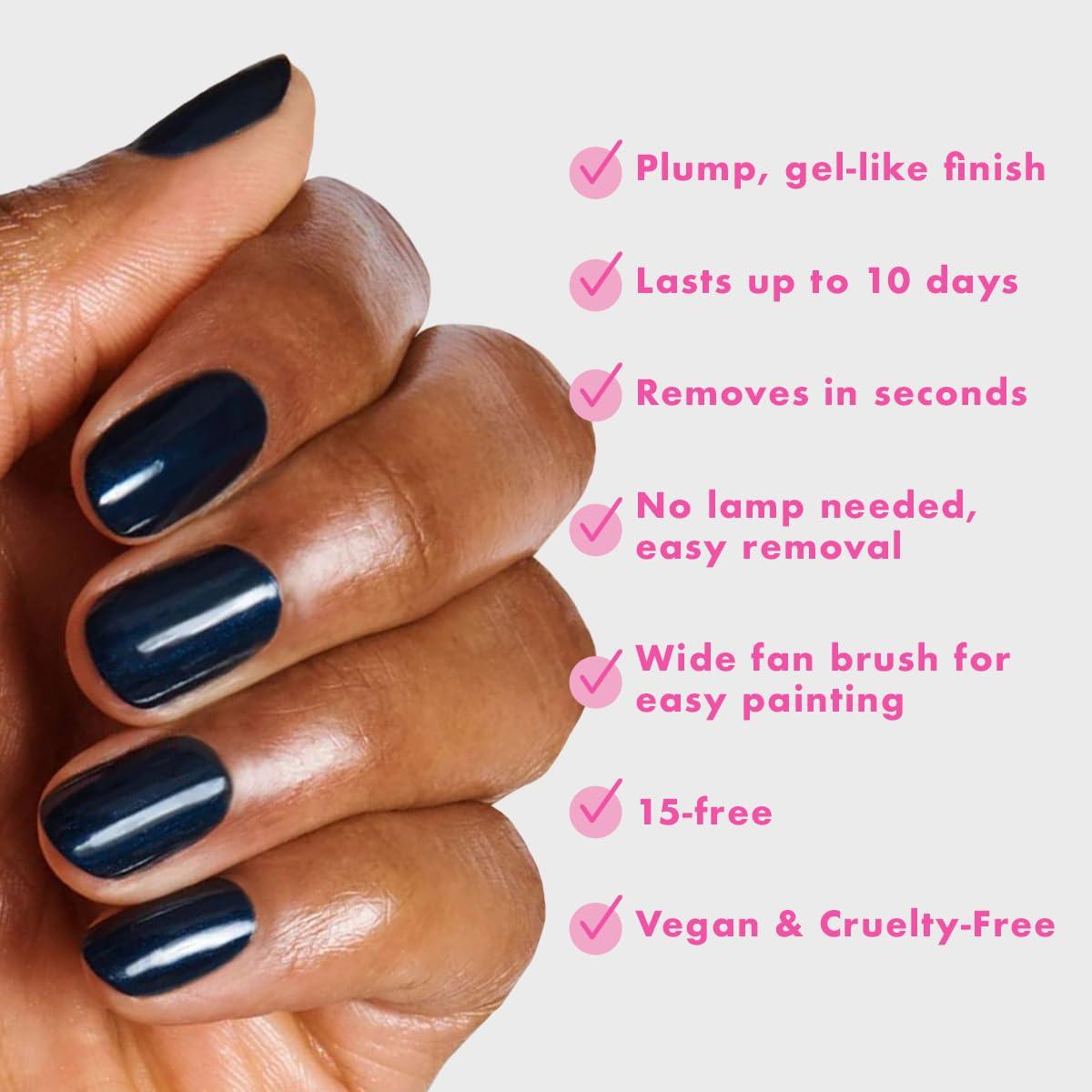 imageOlive ampamp June Long Lasting Nail Polish GelLike Finish No Lamp Needed Lasts up to 10 days SalonQuality Color at Home 15Free Vegan CrueltyFree ChipResistant Shine Social Studies Gunmetal BlueHJ