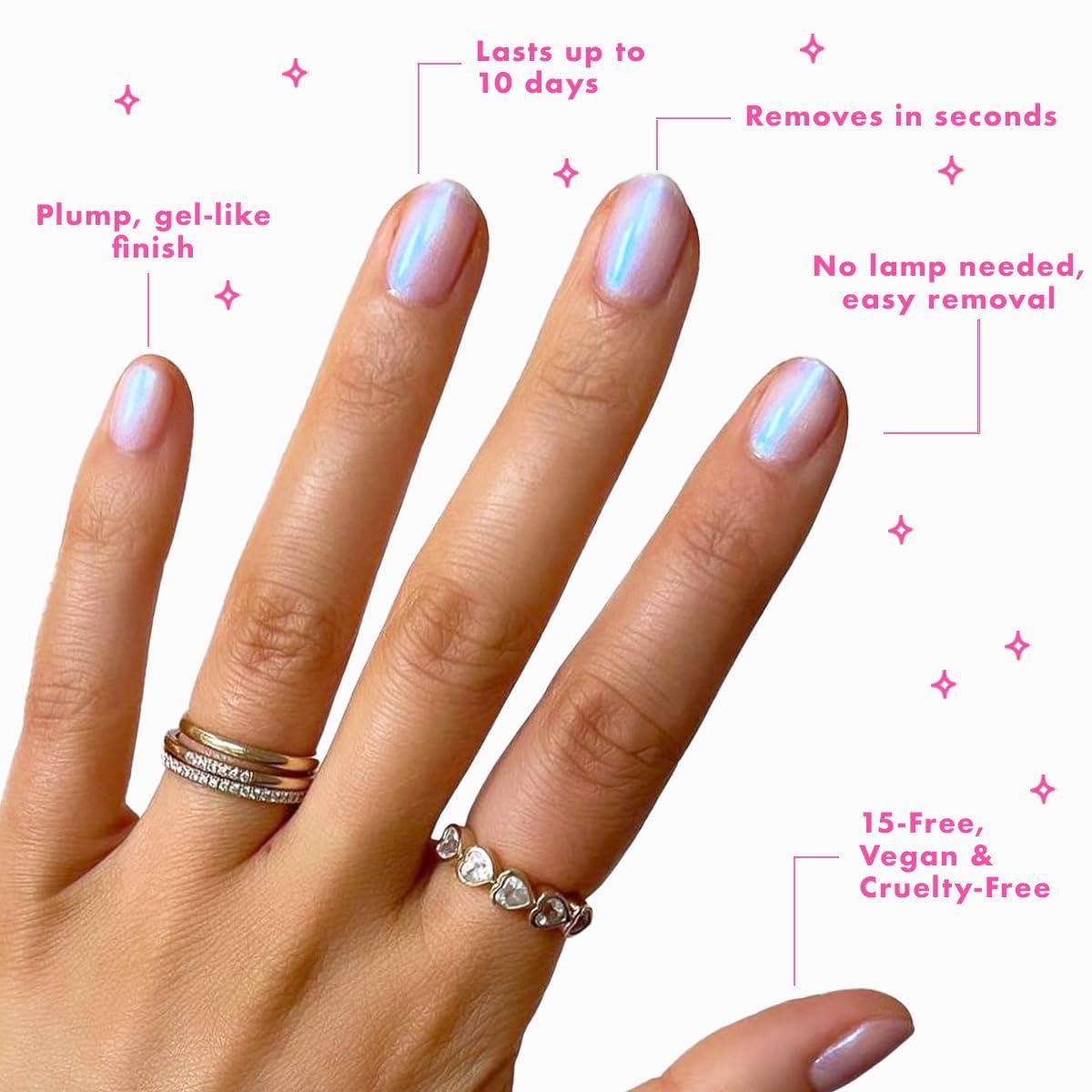imageOlive ampamp June Long Lasting Nail Polish GelLike Finish No Lamp Needed Lasts up to 10 days SalonQuality Color at Home 15Free Vegan CrueltyFree ChipResistant Shine Social Studies Gunmetal BluePink Goldfish