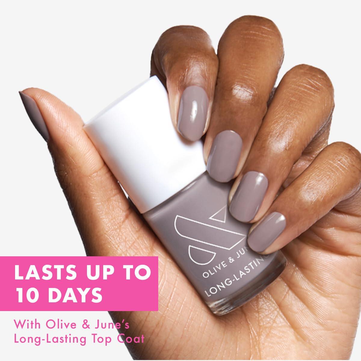 imageOlive ampamp June Long Lasting Nail Polish GelLike Finish No Lamp Needed Lasts up to 10 days SalonQuality Color at Home 15Free Vegan CrueltyFree ChipResistant Shine Social Studies Gunmetal BlueAW