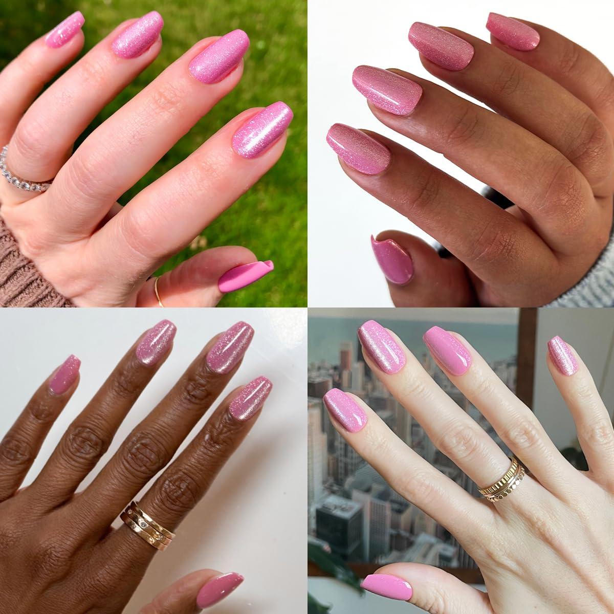 imageOlive ampamp June Mani Maximalist Instant PressOn Nails Glue Medium Stiletto 42 Fake Nails 21 Sizes NonToxic LongLasting Big Bold Gorgeous Realistic Look SalonQuality at Home Sharp FrenchRose Velvet