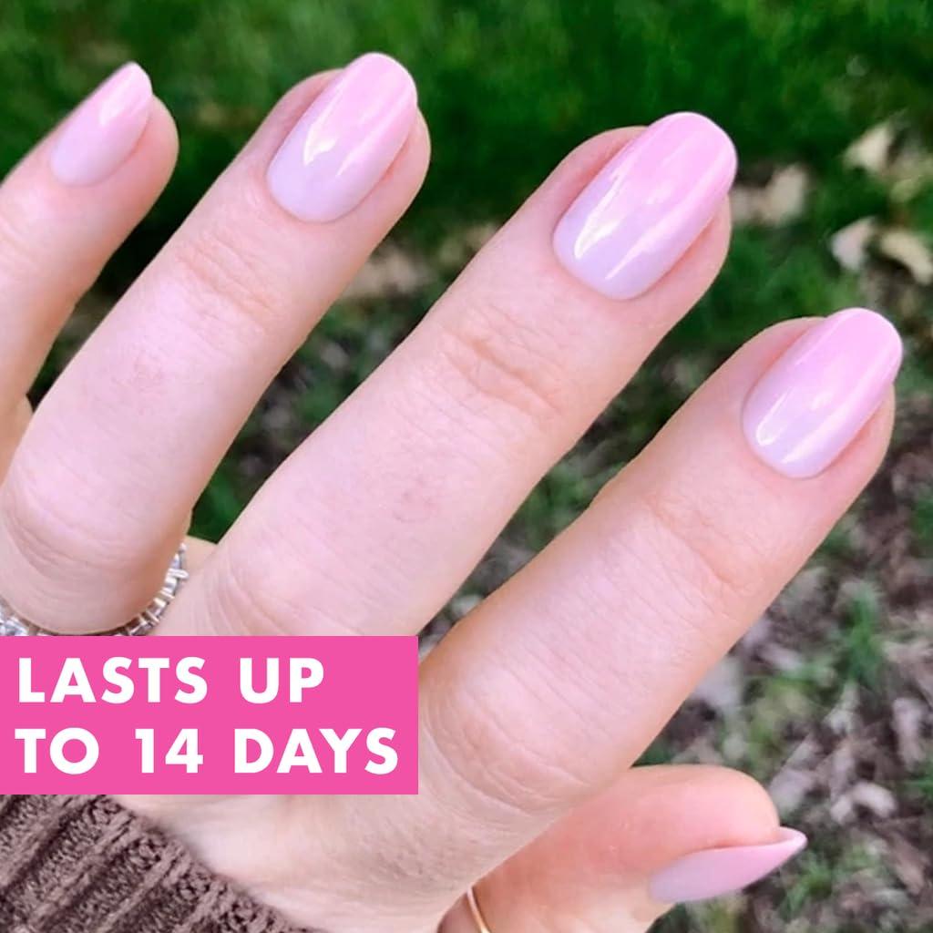 imageOlive ampamp June Mani Minimalist Instant PressOn Nails Glue Medium Oval 42 Fake Nails 21 Sizes NonToxic LongLasting BarelyThere Look SalonQuality at Home Rose Gradient ShimmerRose Syrup Gradient