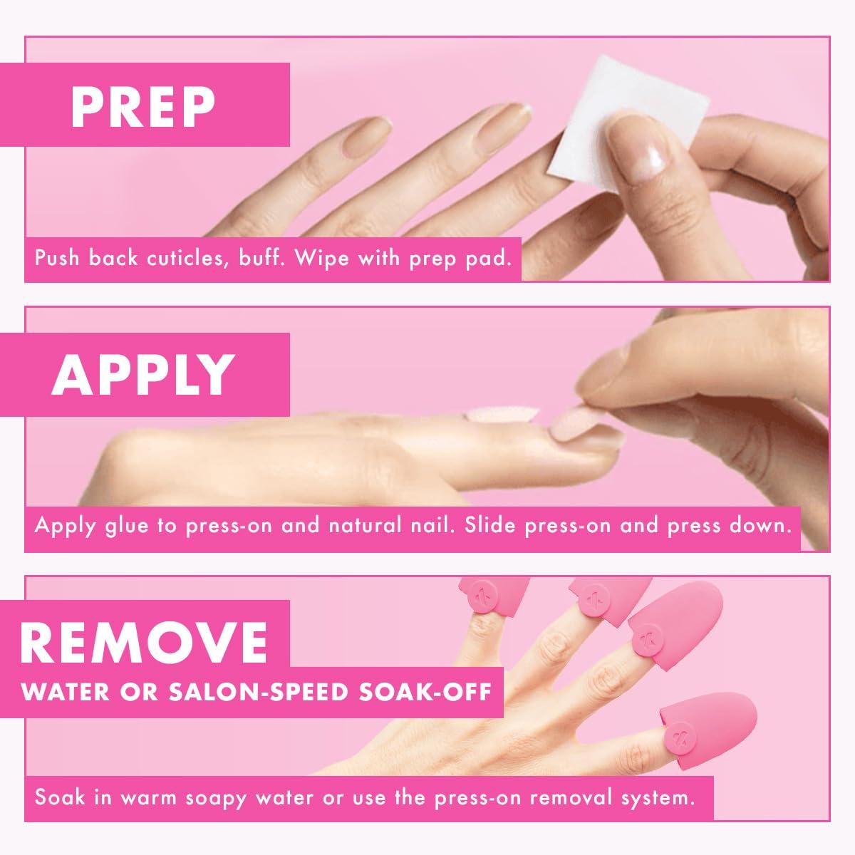 imageOlive ampamp June Mani Minimalist Instant PressOn Nails Glue Medium Oval 42 Fake Nails 21 Sizes NonToxic LongLasting BarelyThere Look SalonQuality at Home Rose Gradient ShimmerRose Gradient Shimmer