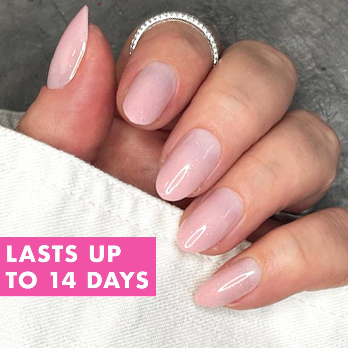 imageOlive ampamp June Mani Minimalist Instant PressOn Nails Glue Medium Oval 42 Fake Nails 21 Sizes NonToxic LongLasting BarelyThere Look SalonQuality at Home Rose Gradient ShimmerRose Gradient Shimmer