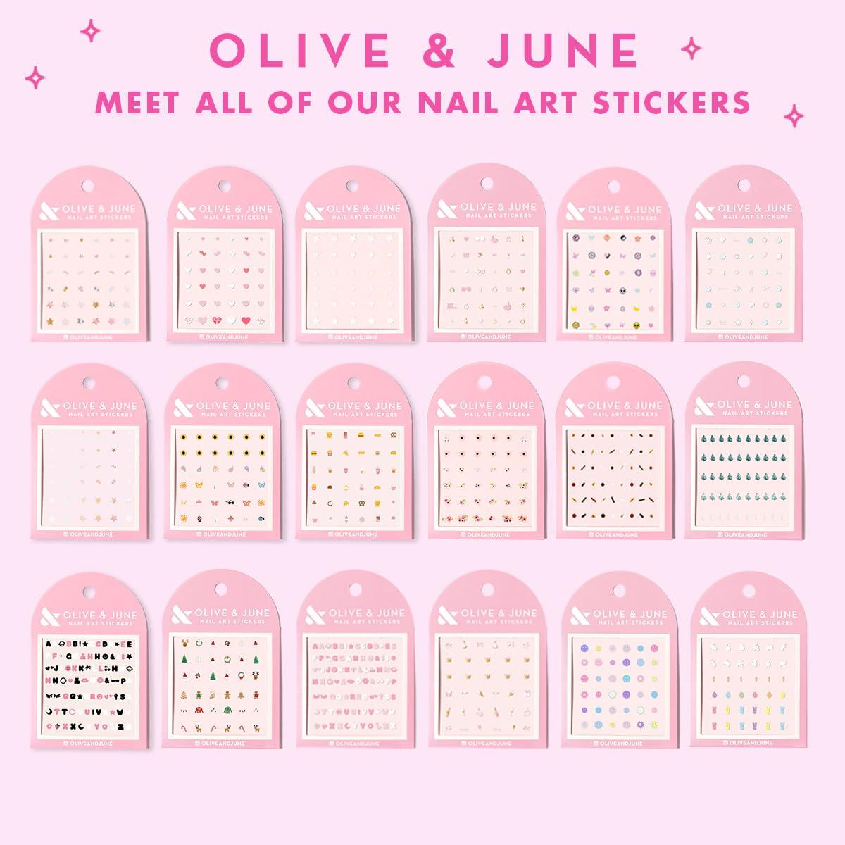 imageOlive ampamp June Nail Art Stickers EasytoUse Nail Designs Nail Art Made Easy HandScreened NoFade Ink Accent Mix ampamp Match or Cover Chipped Polish Heart to Heart