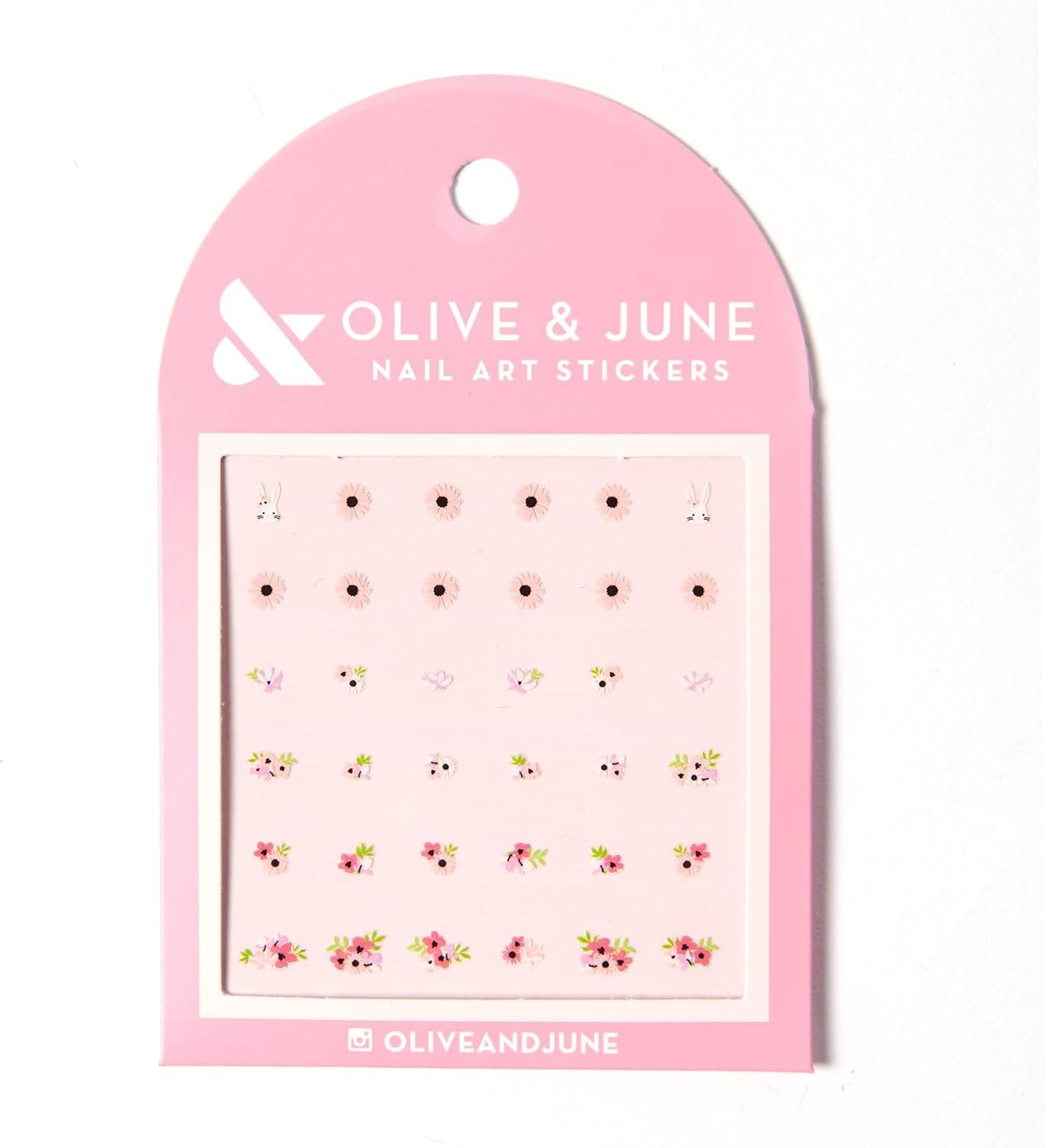 imageOlive ampamp June Nail Art Stickers EasytoUse Nail Designs Nail Art Made Easy HandScreened NoFade Ink Accent Mix ampamp Match or Cover Chipped Polish Everyday BouquetEveryday Bouquet