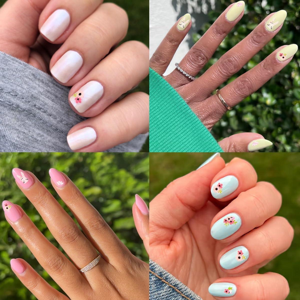 imageOlive ampamp June Nail Art Stickers EasytoUse Nail Designs Nail Art Made Easy HandScreened NoFade Ink Accent Mix ampamp Match or Cover Chipped Polish Everyday BouquetEveryday Bouquet