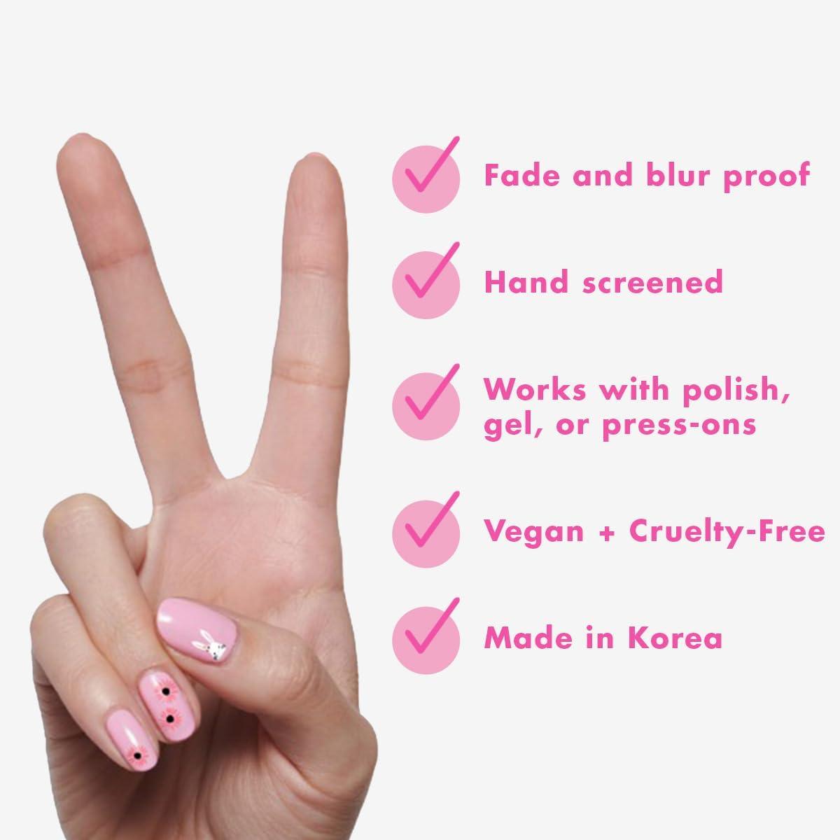 imageOlive ampamp June Nail Art Stickers EasytoUse Nail Designs Nail Art Made Easy HandScreened NoFade Ink Accent Mix ampamp Match or Cover Chipped Polish Everyday BouquetEveryday Bouquet