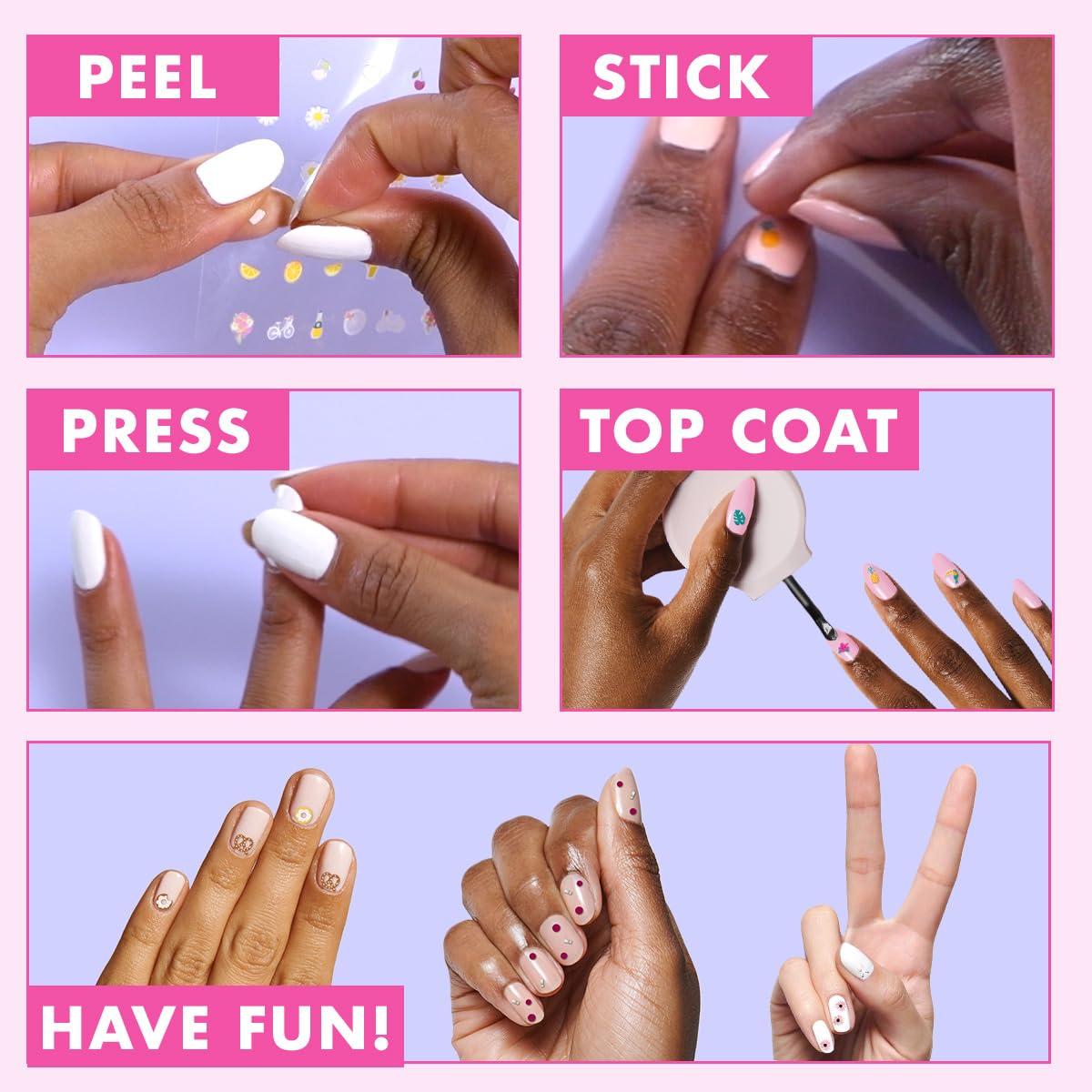 imageOlive ampamp June Nail Art Stickers EasytoUse Nail Designs Nail Art Made Easy HandScreened NoFade Ink Accent Mix ampamp Match or Cover Chipped Polish Heart to Heart