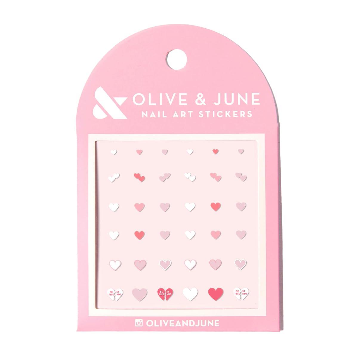 imageOlive ampamp June Nail Art Stickers EasytoUse Nail Designs Nail Art Made Easy HandScreened NoFade Ink Accent Mix ampamp Match or Cover Chipped Polish Heart to Heart