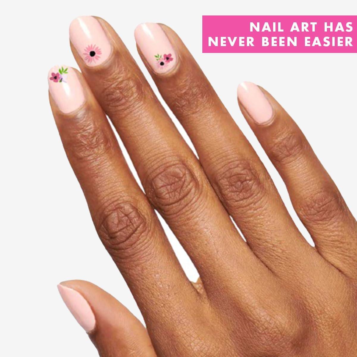 imageOlive ampamp June Nail Art Stickers EasytoUse Nail Designs Nail Art Made Easy HandScreened NoFade Ink Accent Mix ampamp Match or Cover Chipped Polish Everyday BouquetEveryday Bouquet