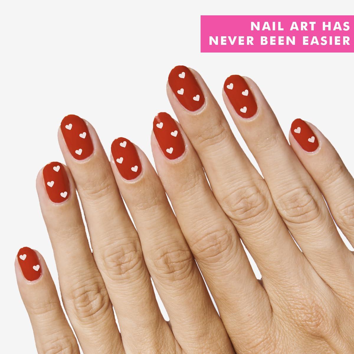 imageOlive ampamp June Nail Art Stickers EasytoUse Nail Designs Nail Art Made Easy HandScreened NoFade Ink Accent Mix ampamp Match or Cover Chipped Polish Heart to Heart