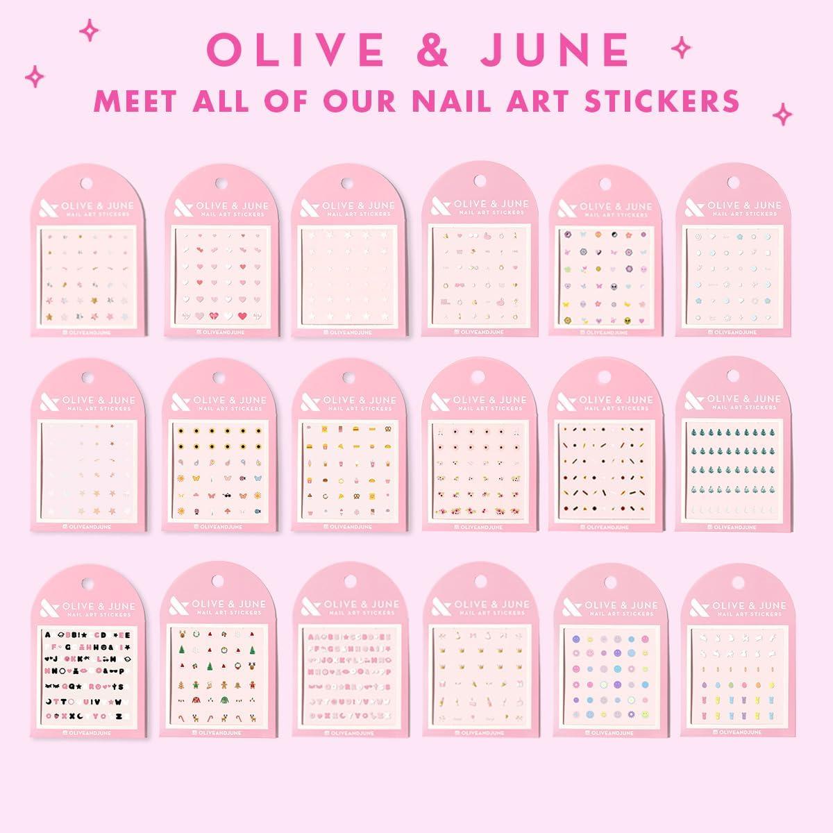 imageOlive ampamp June Nail Art Stickers EasytoUse Nail Designs Nail Art Made Easy HandScreened NoFade Ink Accent Mix ampamp Match or Cover Chipped Polish Everyday BouquetEveryday Bouquet