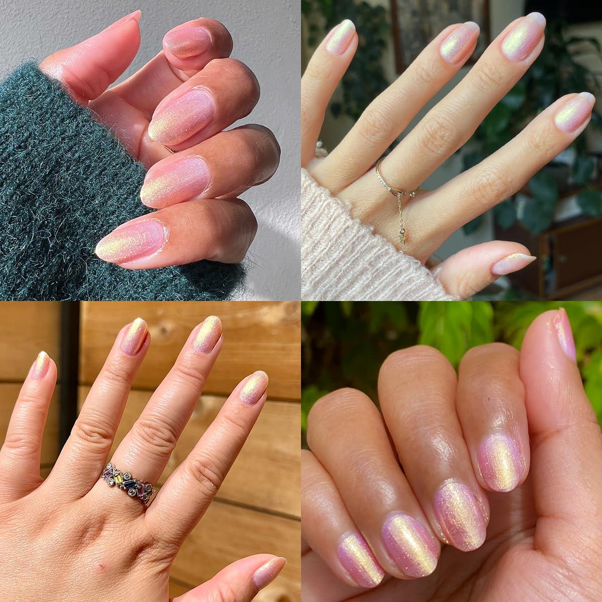 imageOlive ampamp June Quick Dry Nail Polish Instant FastDrying Smudgeproof Color 15free Vegan CrueltyFree Formula Lasts up to 5 Days SalonQuality Manicure Pedicure at HomeEnchanted Violet ShimmerSugarcoat