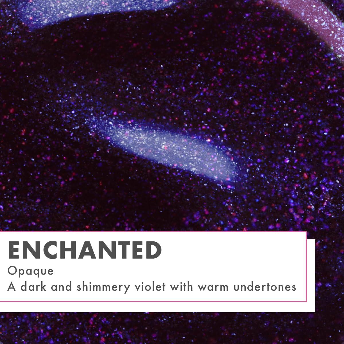 imageOlive ampamp June Quick Dry Nail Polish Instant FastDrying Smudgeproof Color 15free Vegan CrueltyFree Formula Lasts up to 5 Days SalonQuality Manicure Pedicure at HomeEnchanted Violet ShimmerEnchanted