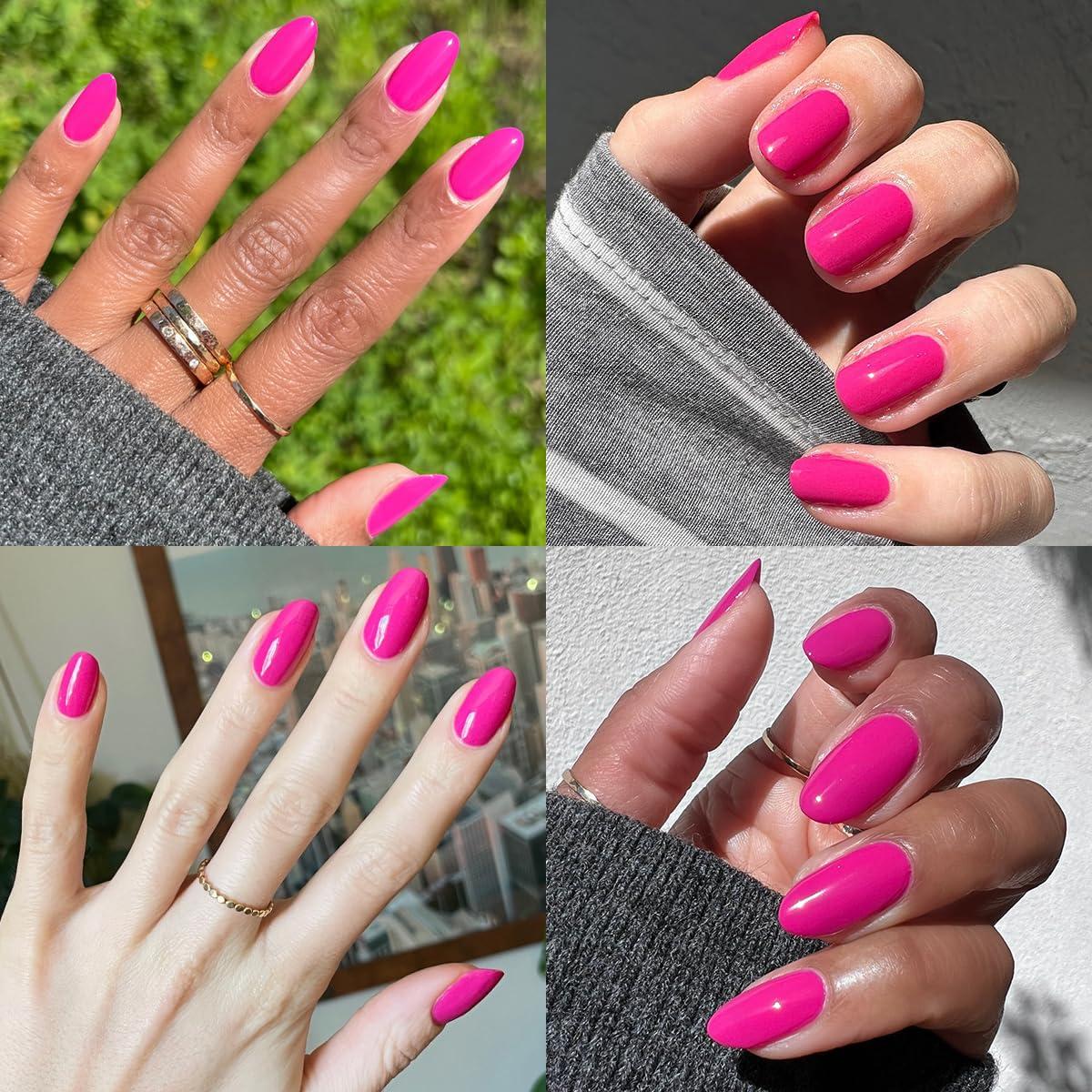 imageOlive ampamp June Quick Dry Nail Polish Instant FastDrying Smudgeproof Color 15free Vegan CrueltyFree Formula Lasts up to 5 Days SalonQuality Manicure Pedicure at HomeEnchanted Violet ShimmerWildest