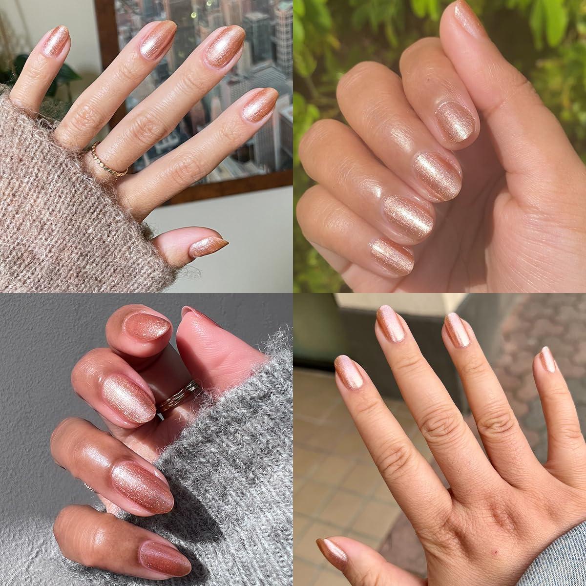 imageOlive ampamp June Quick Dry Nail Polish Instant FastDrying Smudgeproof Color 15free Vegan CrueltyFree Formula Lasts up to 5 Days SalonQuality Manicure Pedicure at HomeEnchanted Violet ShimmerPenny