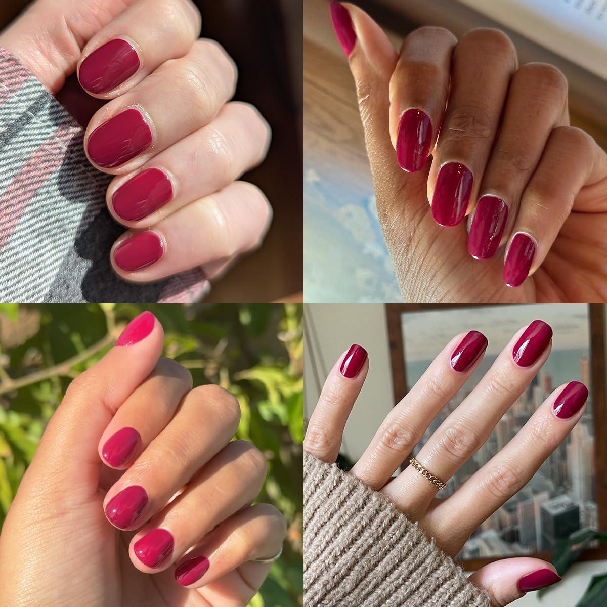 imageOlive ampamp June Quick Dry Nail Polish Instant FastDrying Smudgeproof Color 15free Vegan CrueltyFree Formula Lasts up to 5 Days SalonQuality Manicure Pedicure at HomeEnchanted Violet ShimmerMulberry