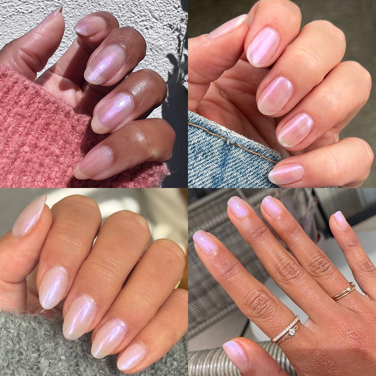 imageOlive ampamp June Quick Dry Nail Polish Instant FastDrying Smudgeproof Color 15free Vegan CrueltyFree Formula Lasts up to 5 Days SalonQuality Manicure Pedicure at HomeEnchanted Violet ShimmerBaroque